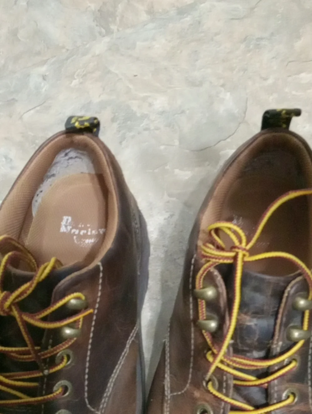 Dr. Martens Men's Brown Leather Casual Work Shoes - Lace-Up